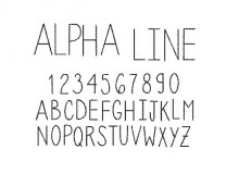 Stickserie - Alpha Line Schriftart